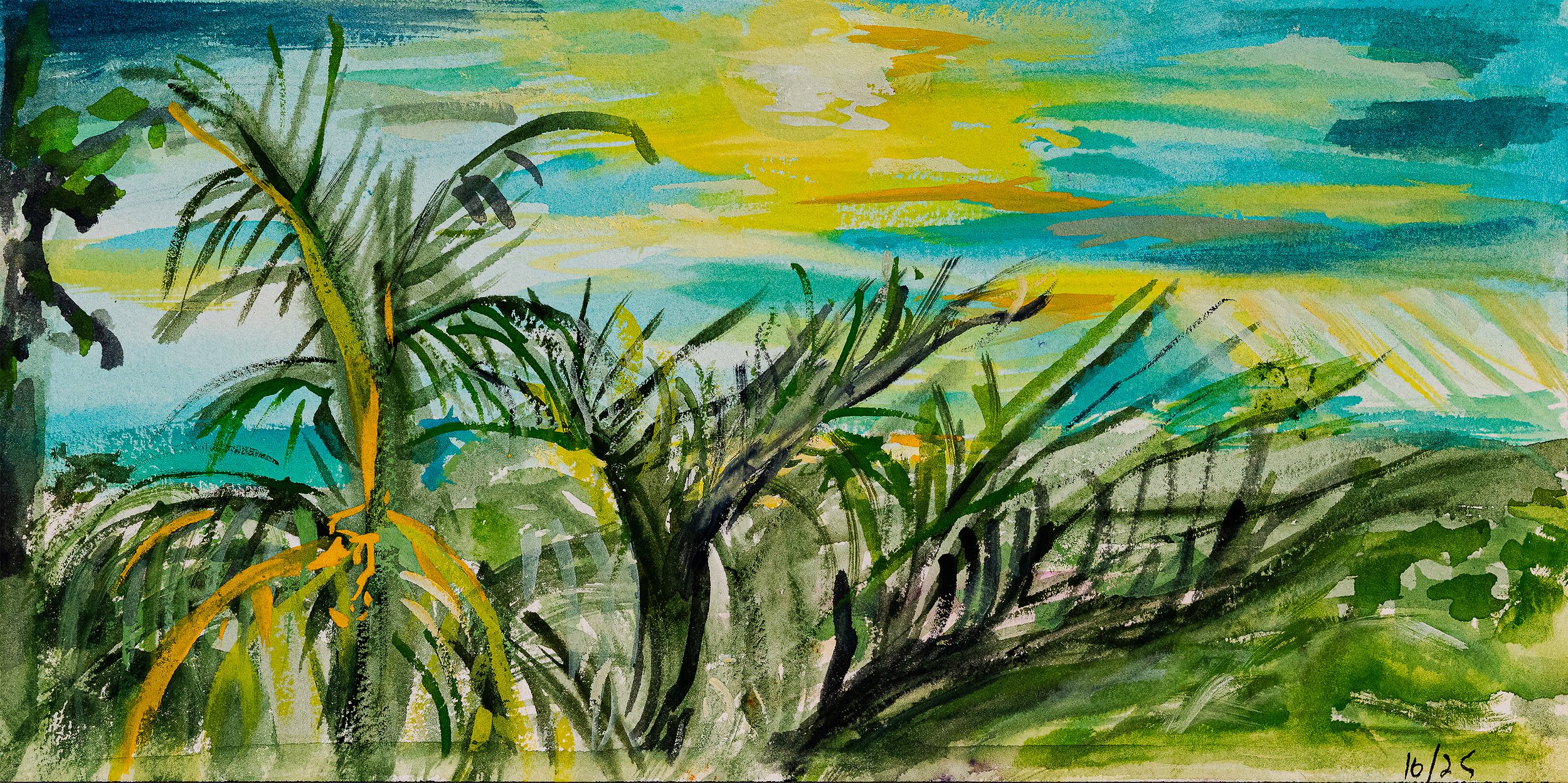 Coasta Rica Jungle | Gouache | 6" x 12" | 2025