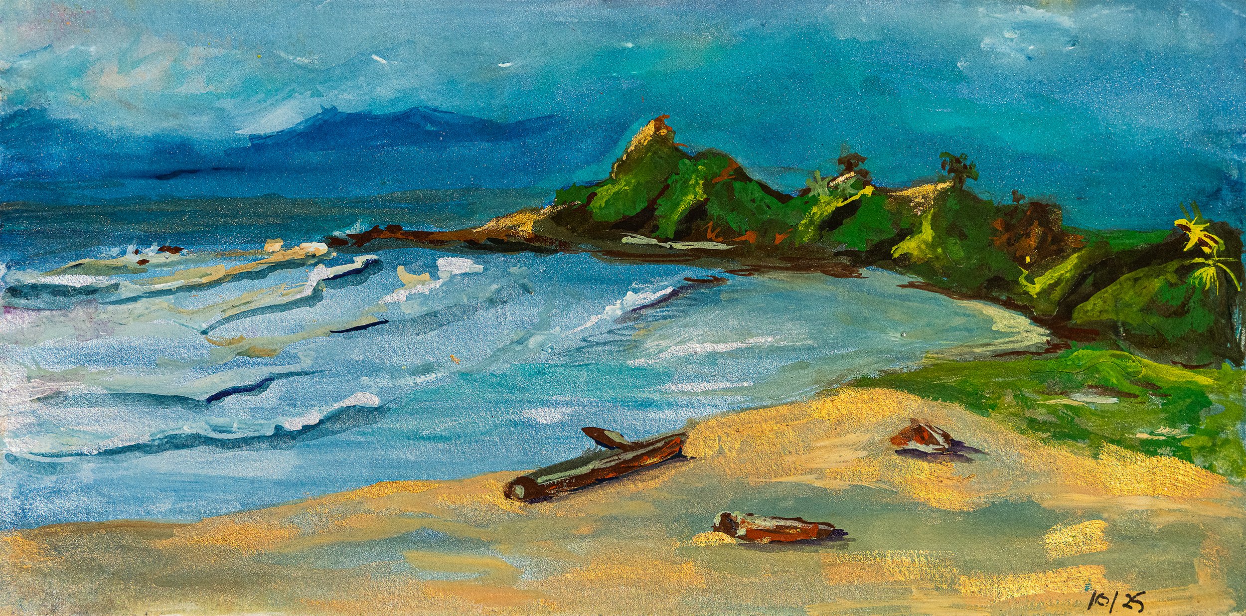 Coasta Rica Beach 04 | Gouache | 6" x 10" | 2025