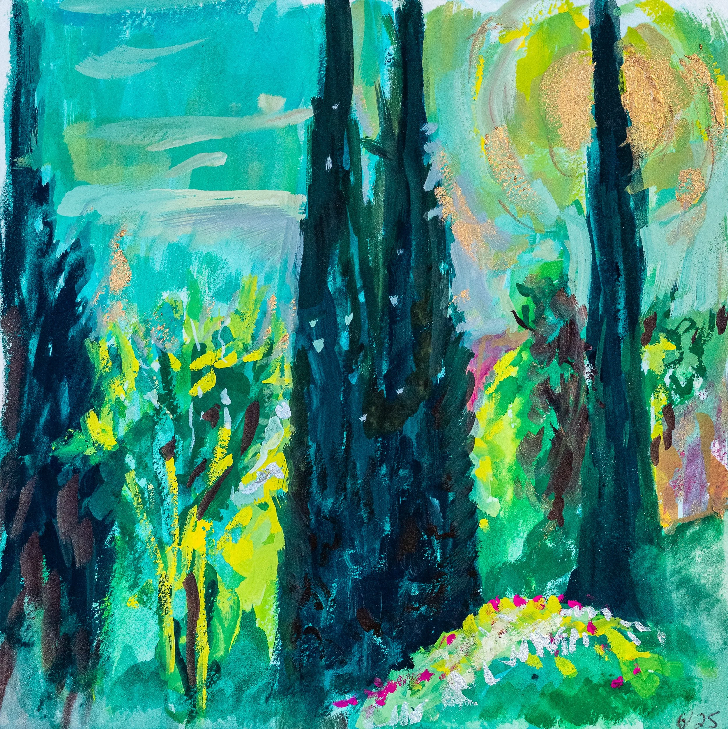 Aix-en-Provence | Gouache | 8" x 8" | 2025