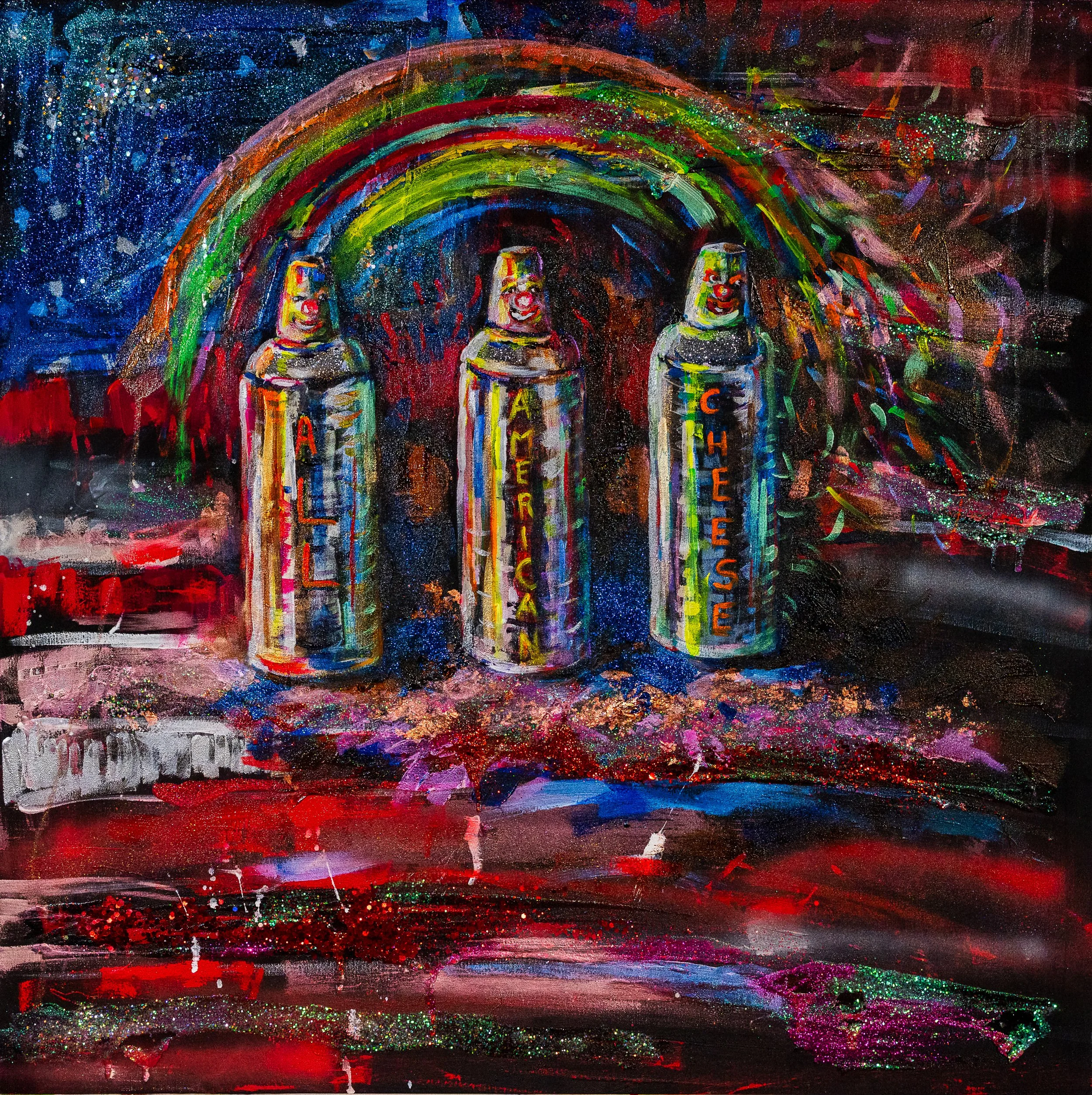 Easy Cheese | Mixed Media | 30" x 30" | 2026