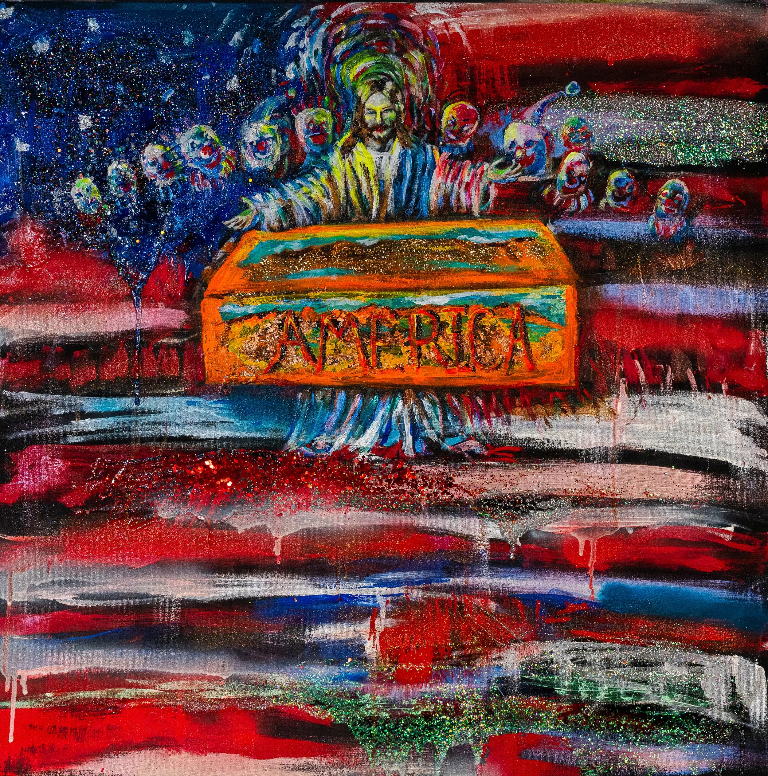 Cheeses of Nazareth | Mixed Media | 30" x 30" | 2026