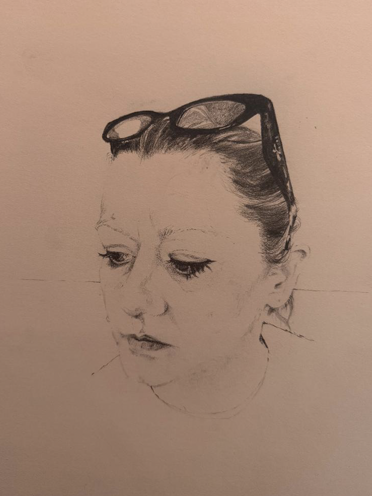 Self Portrait in pencil on paper September 2025