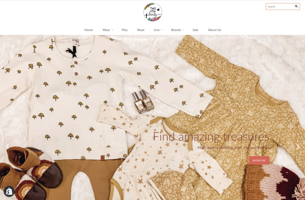 twolittlebirdsnevadacity.com | children’s boutique e-commerce