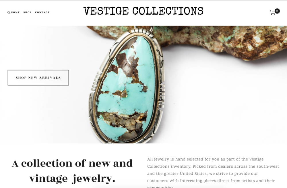 vestigecollections.com | jewelry e-commerce