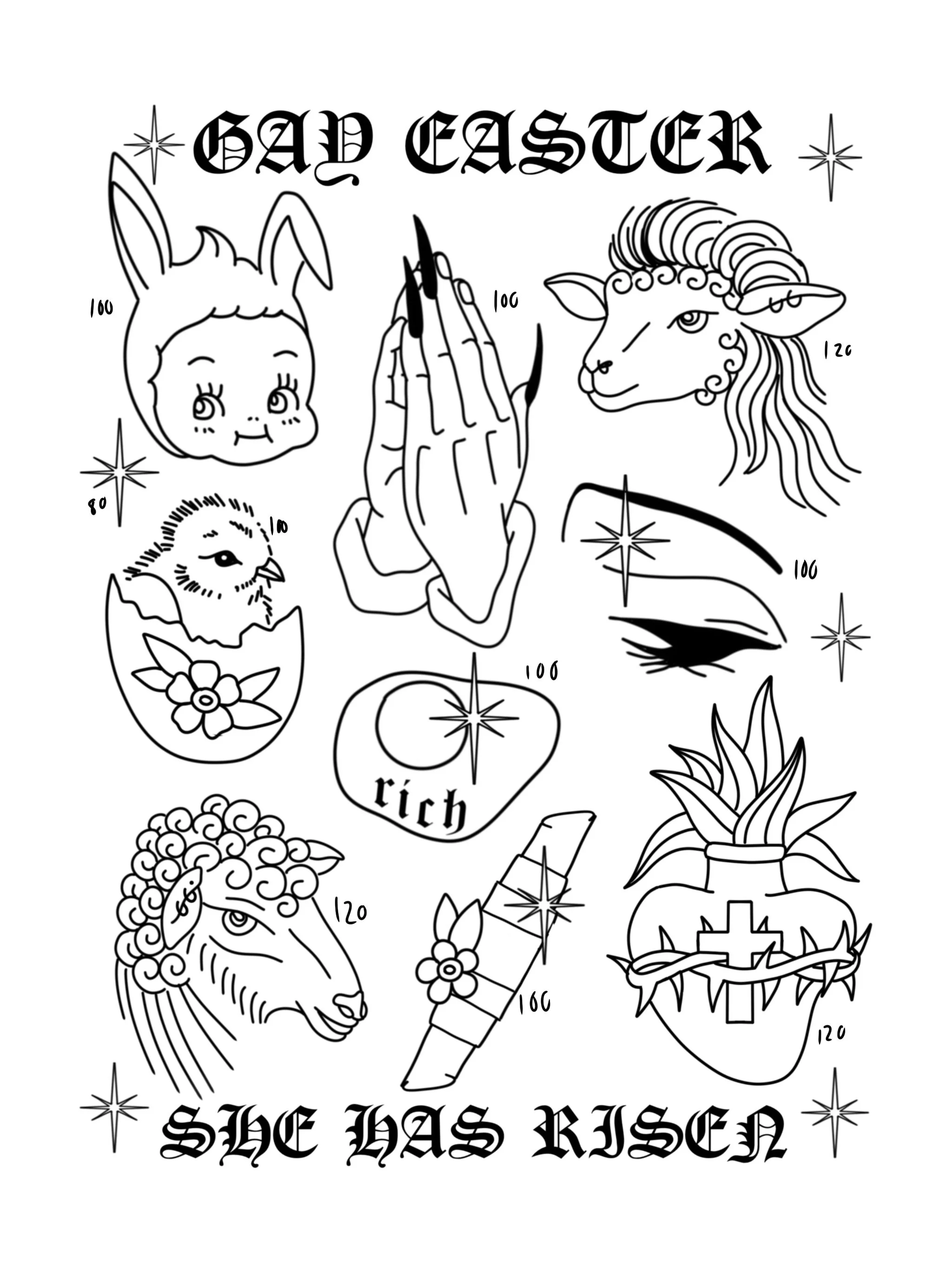 Easter Flash — Lucky Dagger Tattoo