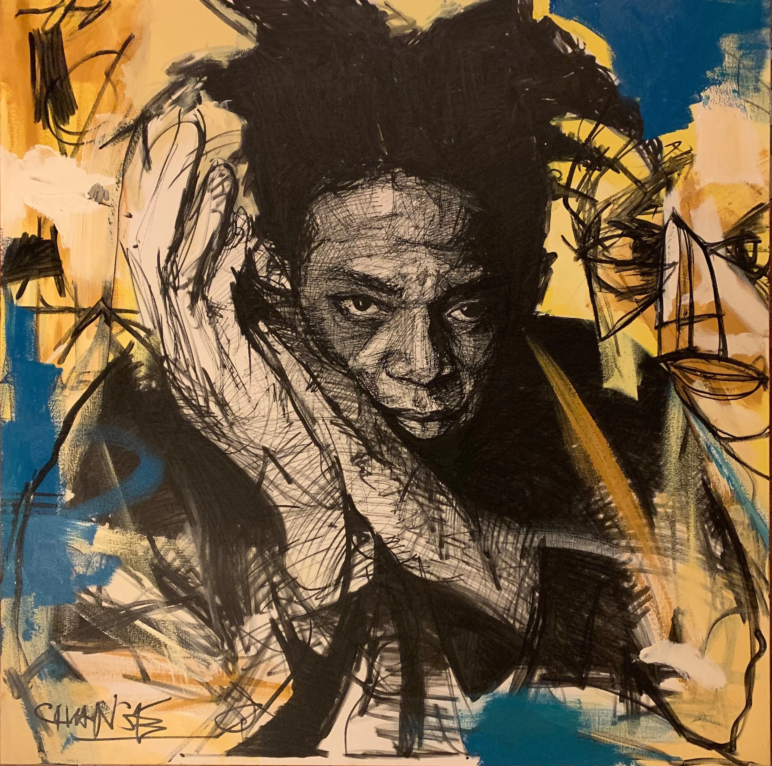 "SAMO" Mixed media on canvas (36'' x 36")