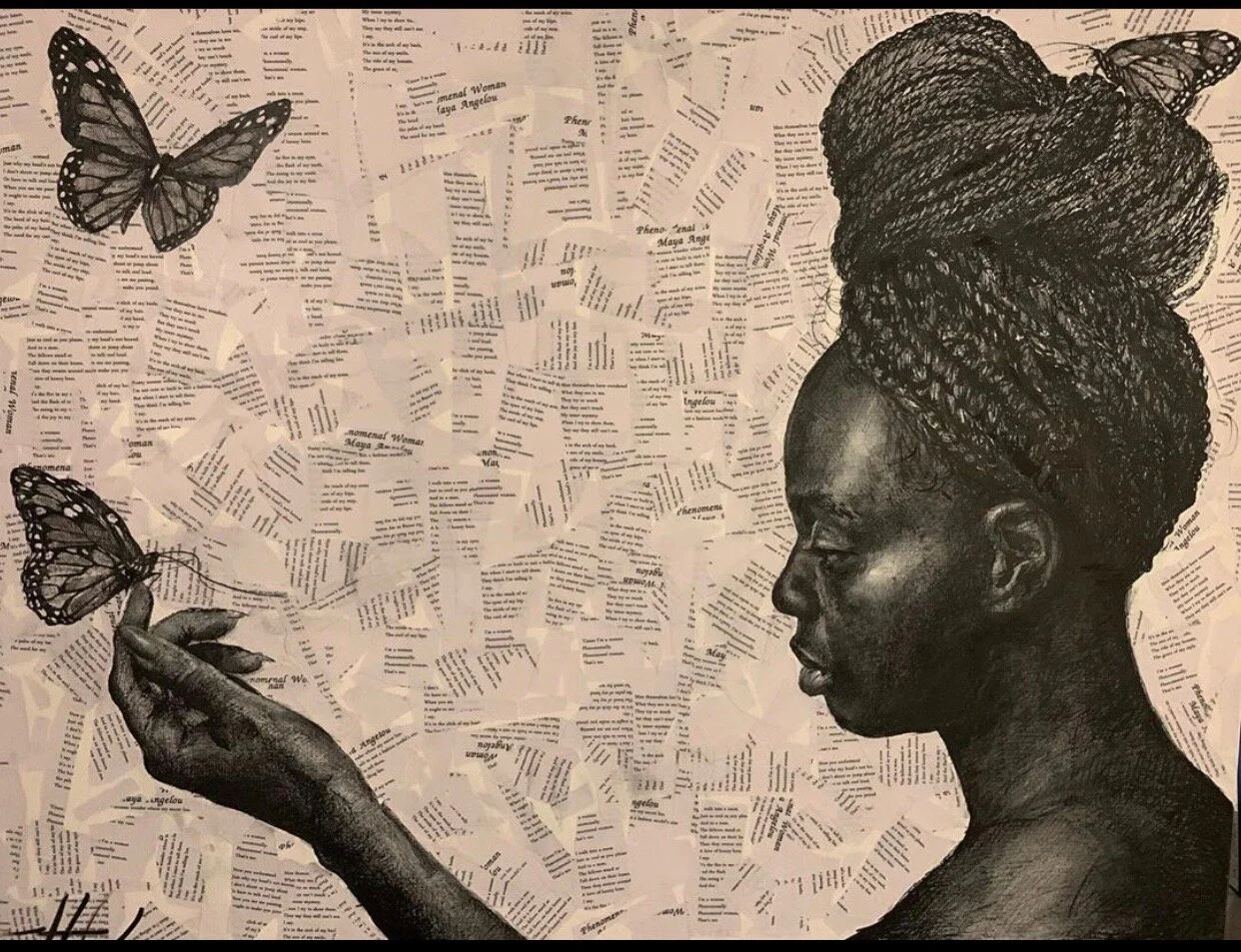 "Ode to Maya Angelou" Mixed media (36" x 48")