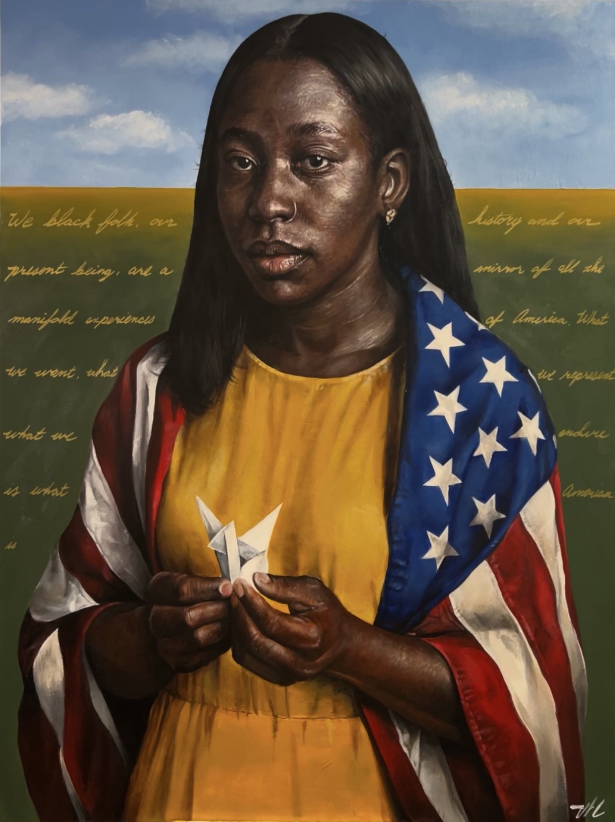 " The Weight of a Nation" (36" x 48") acrylic on canvas