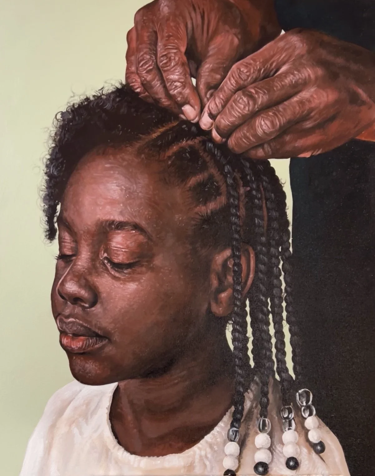 "Crown Work" (24" x 30") acrylic on canvas