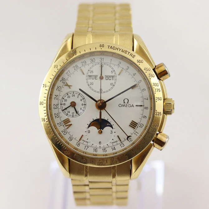 omega speedmaster day date white dial