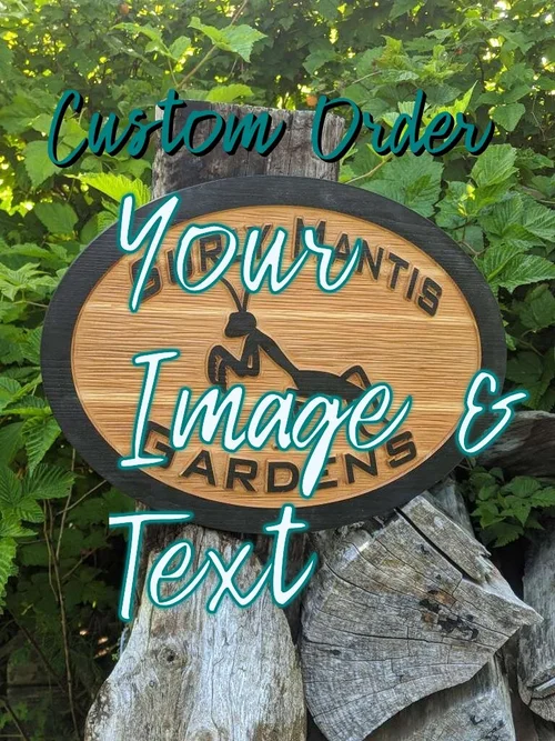 Custom Design Carved Cedar Sign — Your Logo or Artwork