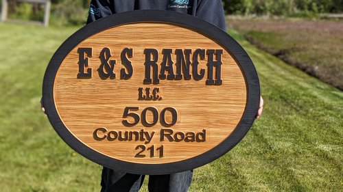 Personalized Carved Cedar Sign — Text Only (No Artwork)