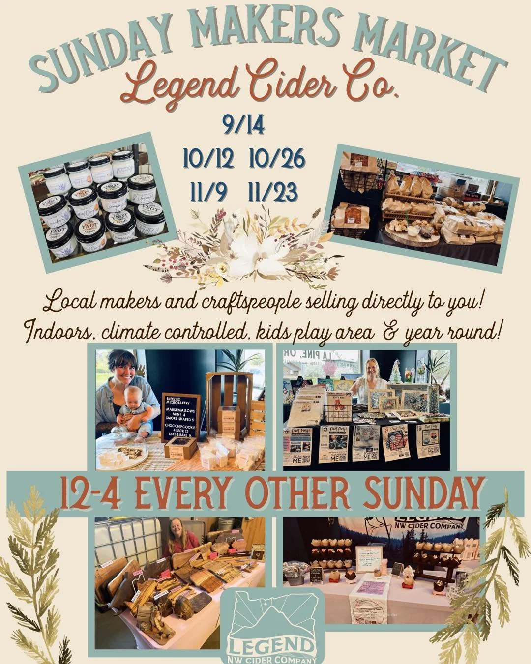 Sunday Maker's Market at Legend Cider Co!