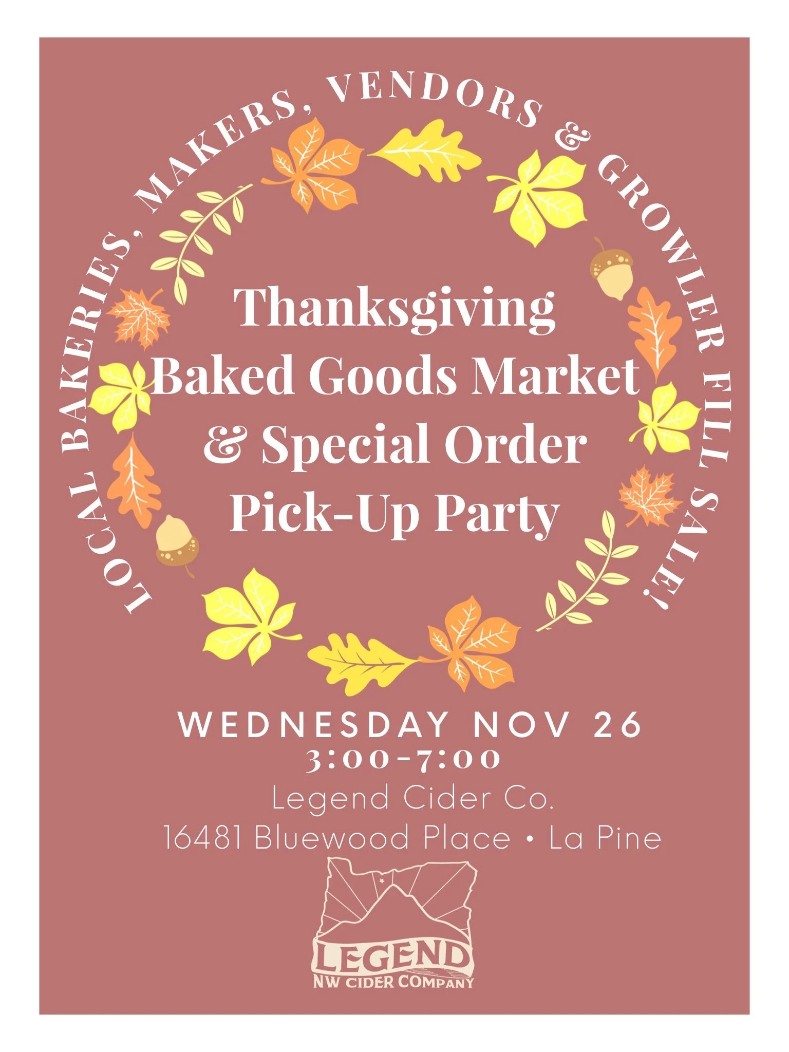 Thanksgiving Baker’s Market and Pre-Order Pickup