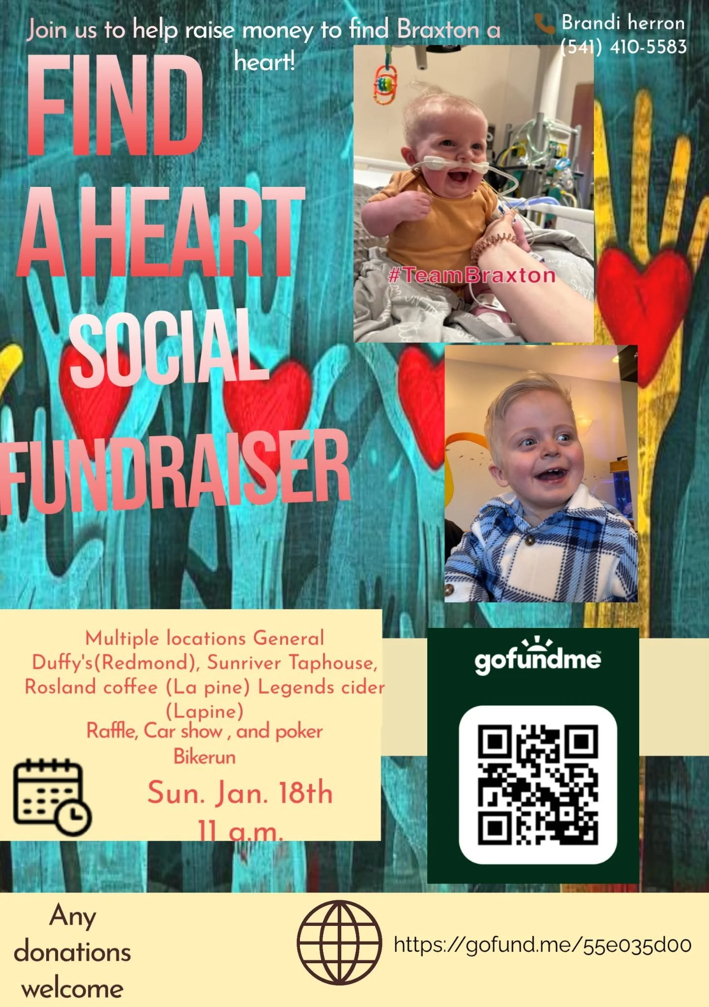 Fundraiser/Poker Run for Baby Braxton