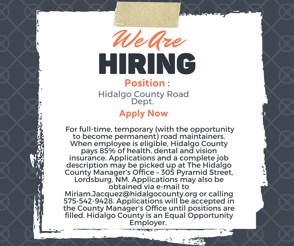 Job openings — LordsburgHidalgo Chamber of Commerce