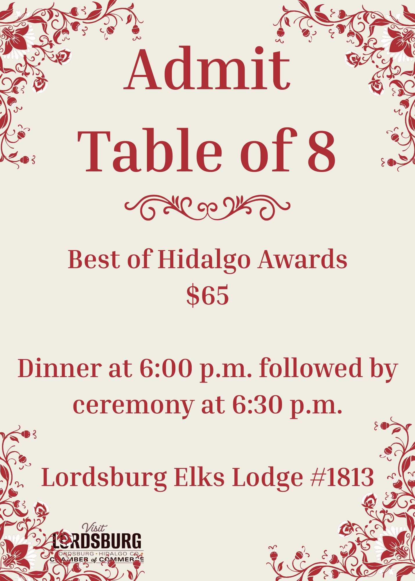 Best of Hidalgo Awards- Table of 8