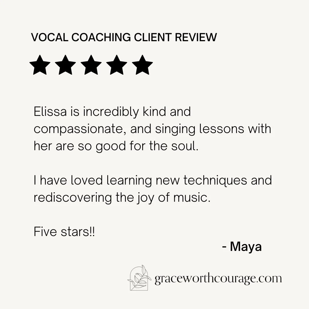 This means a lot to me- helping people not only rediscover joy in music, but also to experience singing as something that supports them as a whole person, is at the heart of my teaching approach.