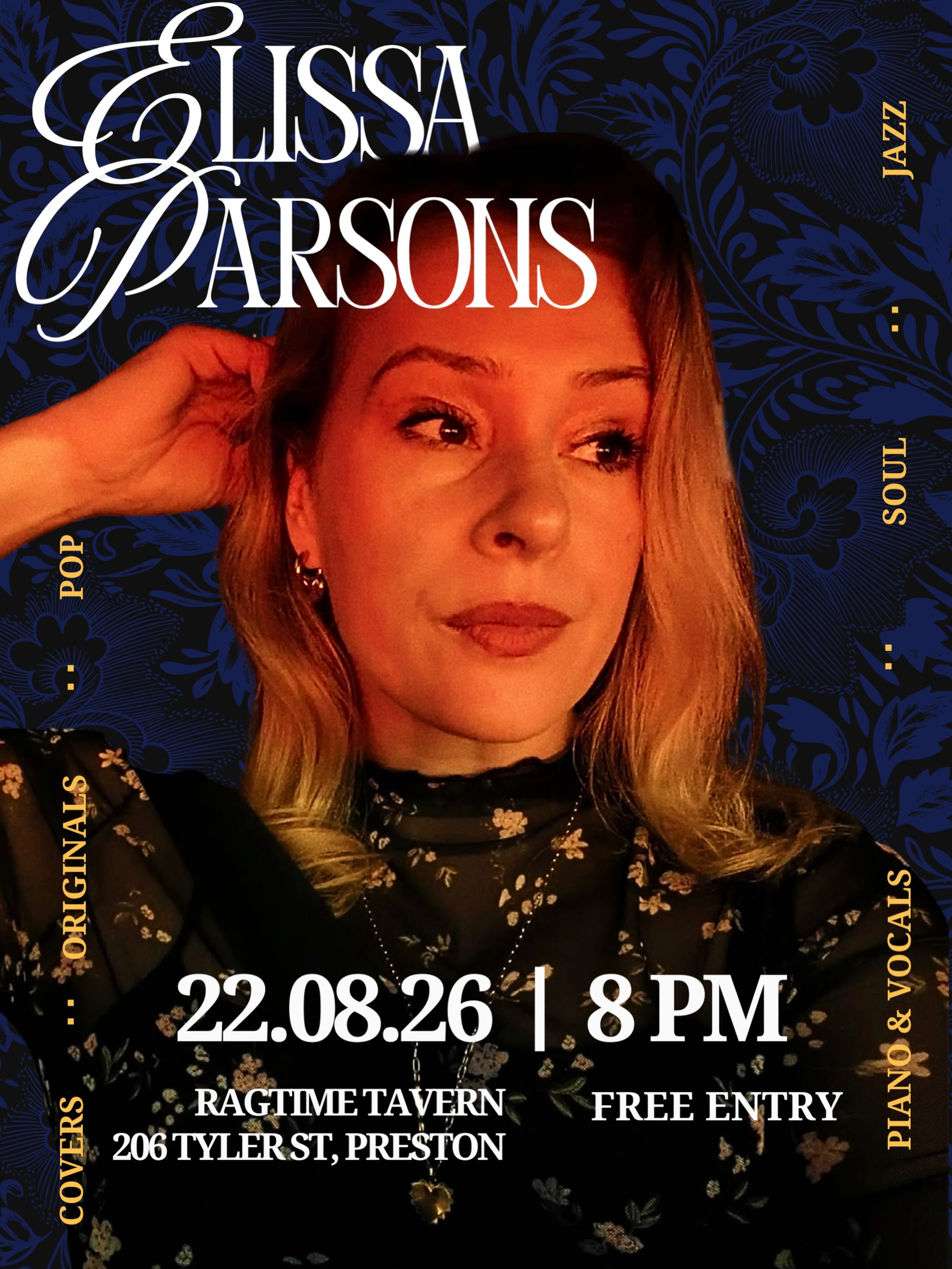 SAVE THE DATE 🗓️ My next gig is at @ragtimetavern - join me while I play a revolving grand piano &amp; sing a mix of soul, pop and jazz tunes- originals &amp; covers with @ayegee_music 🥁