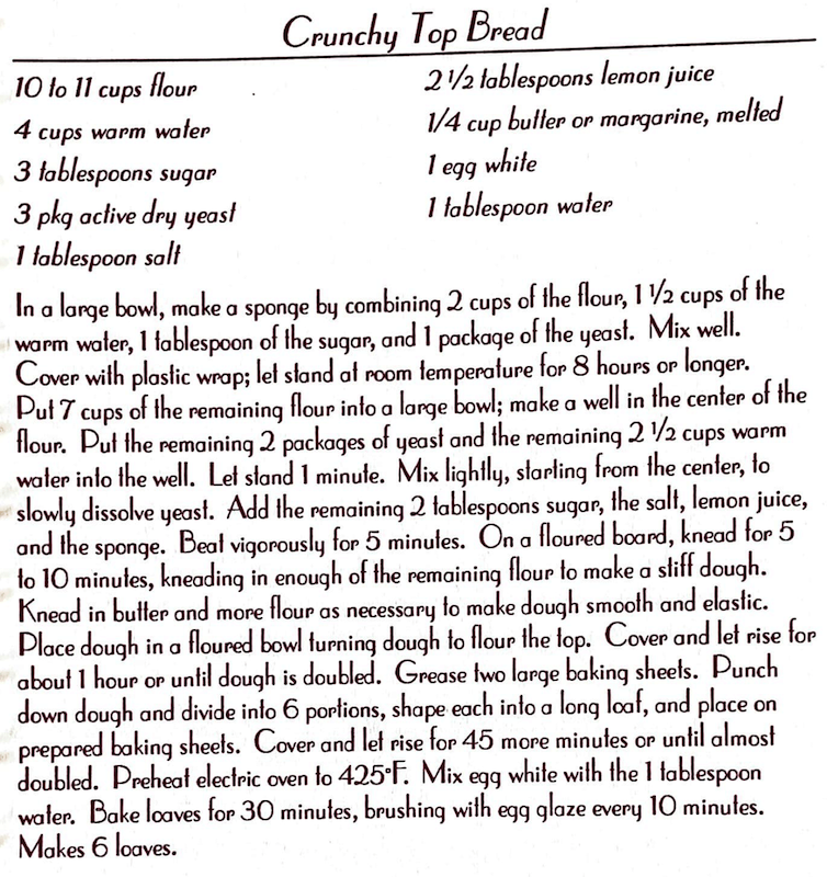 Crunchy Top Bread