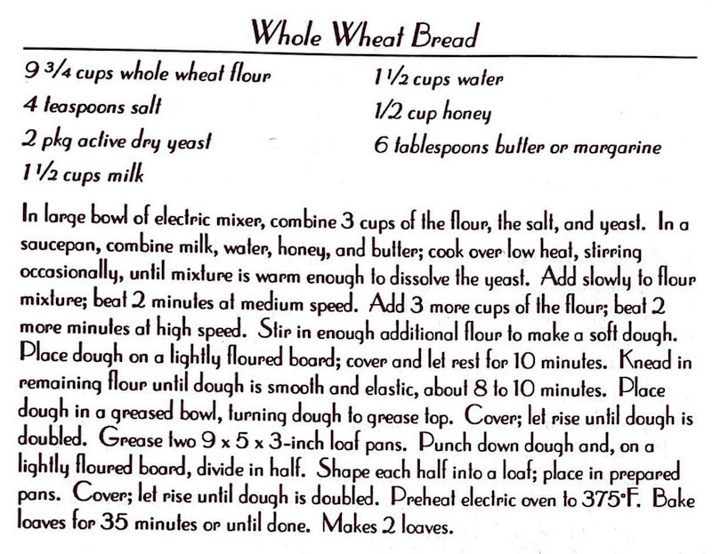 Whole Wheat Bread