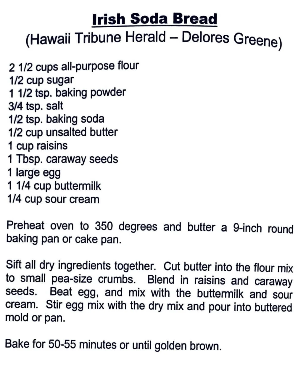 Irish Soda Bread