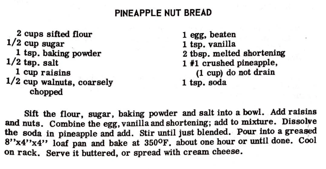 Pineapple Nut Bread