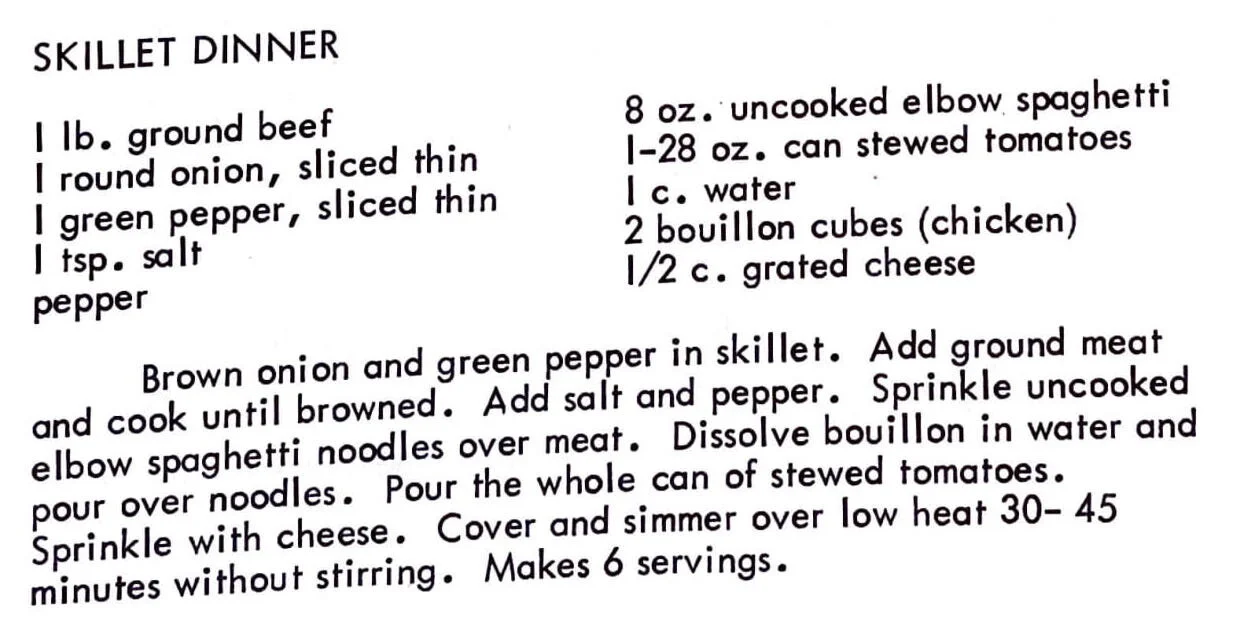 Skillet Dinner