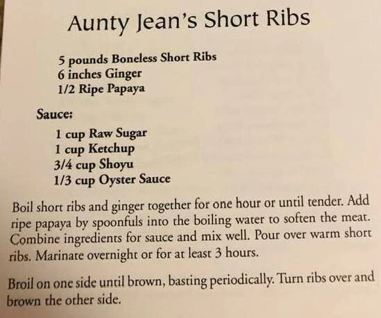 Aunt Jean’s Short Ribs