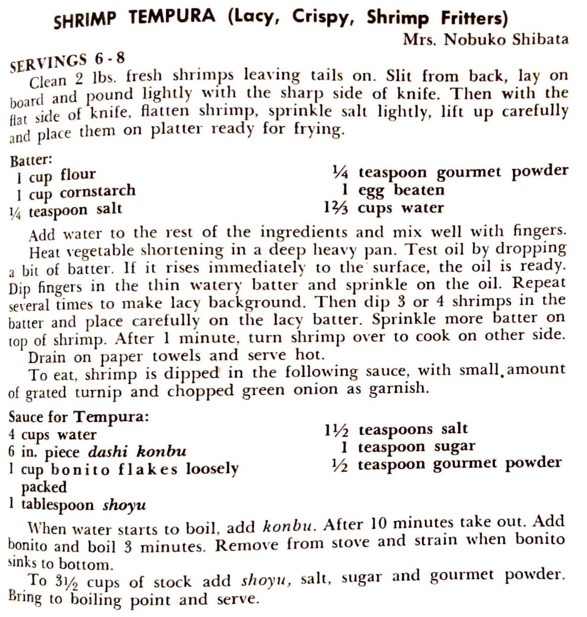 Shrimp Tempura (Lacy, Crispy, Shrimp Fritters)