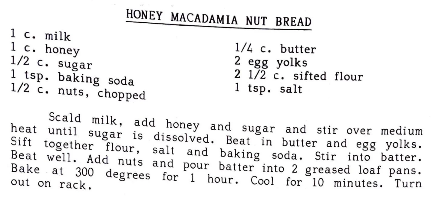 Honey Macadamia Nut Bread