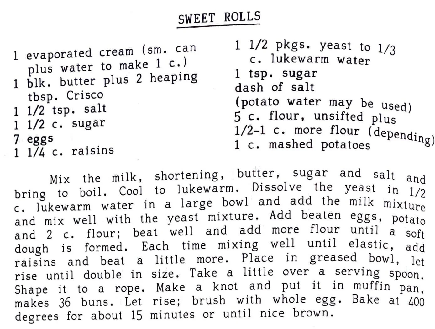 Sweet Rolls