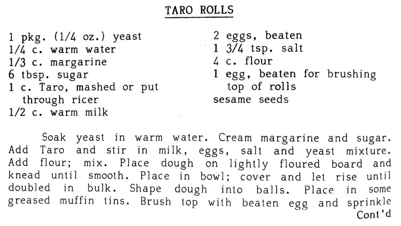 Taro Rolls