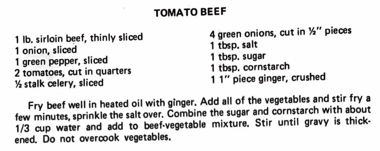 Tomato Beef
