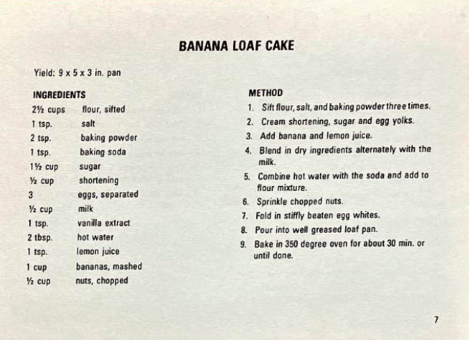 BANANA LOAF CAKE