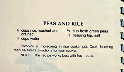 PEAS AND RICE