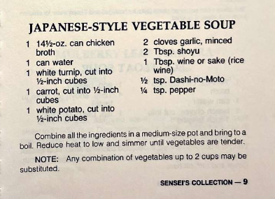 JAPANESE-STYLE VEGETABLE SOUP