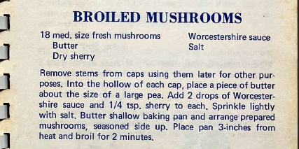 BROILED MUSHROOMS
