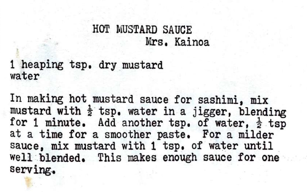 HOT MUSTARD SAUCE