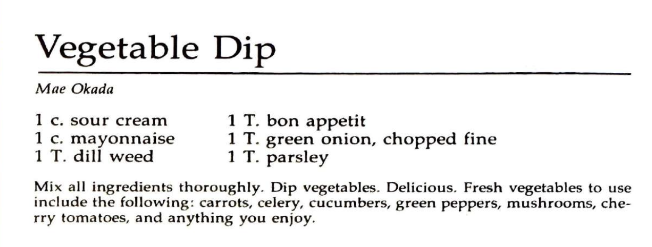 Vegetable Dip