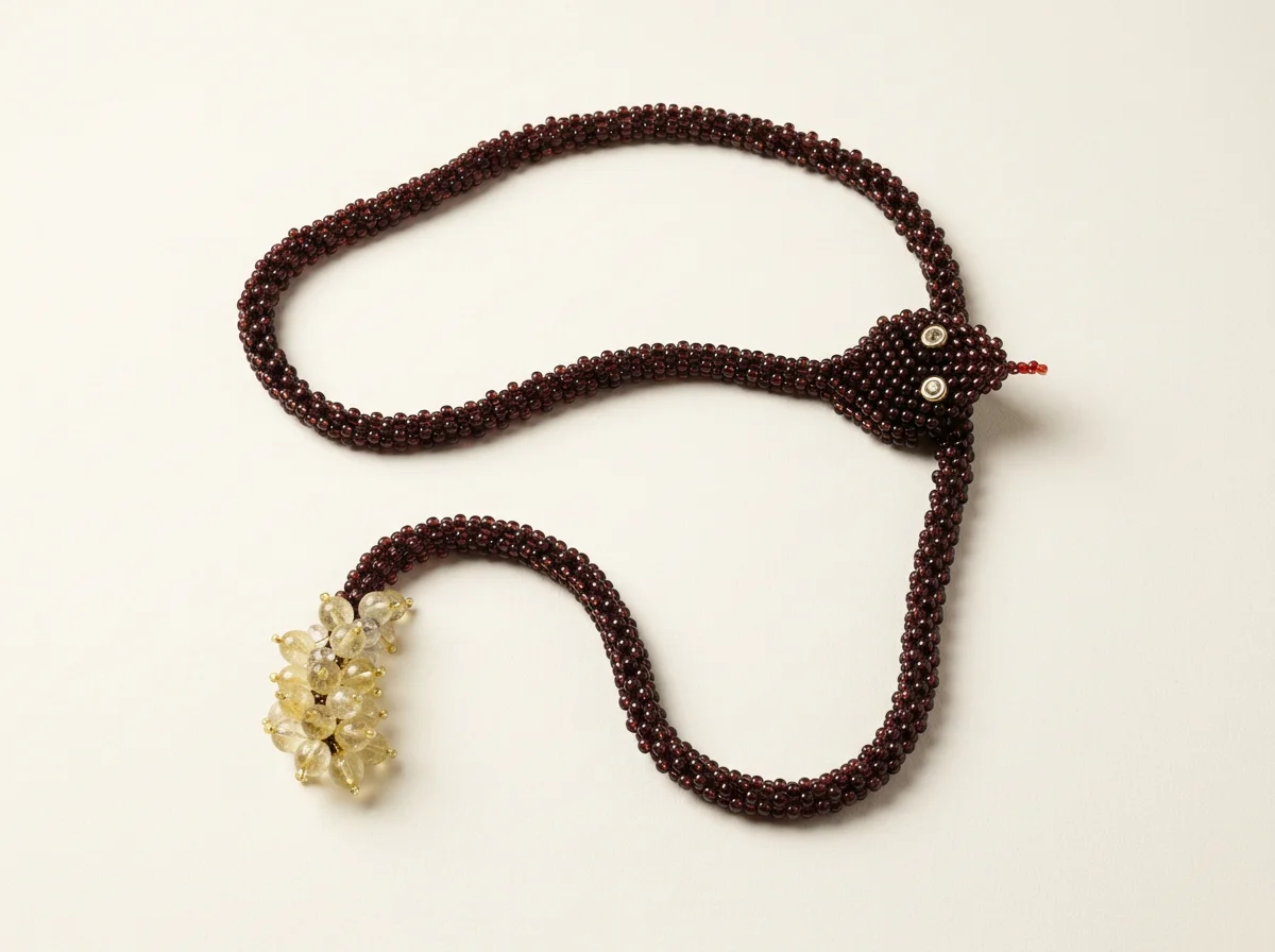 No. 004, Hand Beaded Snake Necklace