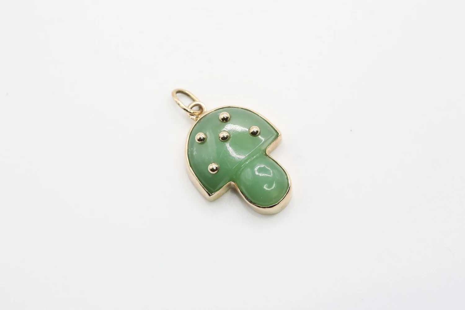 14K Chrysoprase Mushroom Charm — CARM.N Jewlery / Bespoke Jewelry