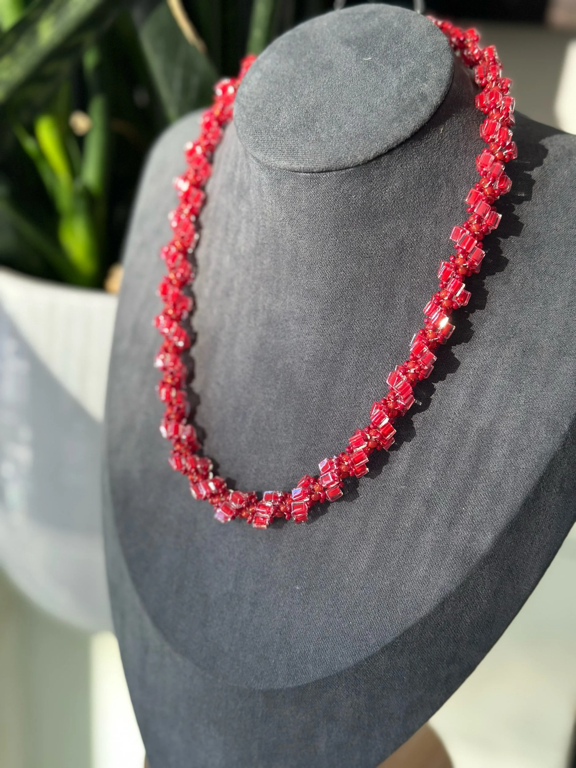 No. 010, Hand Beaded Rope Necklace