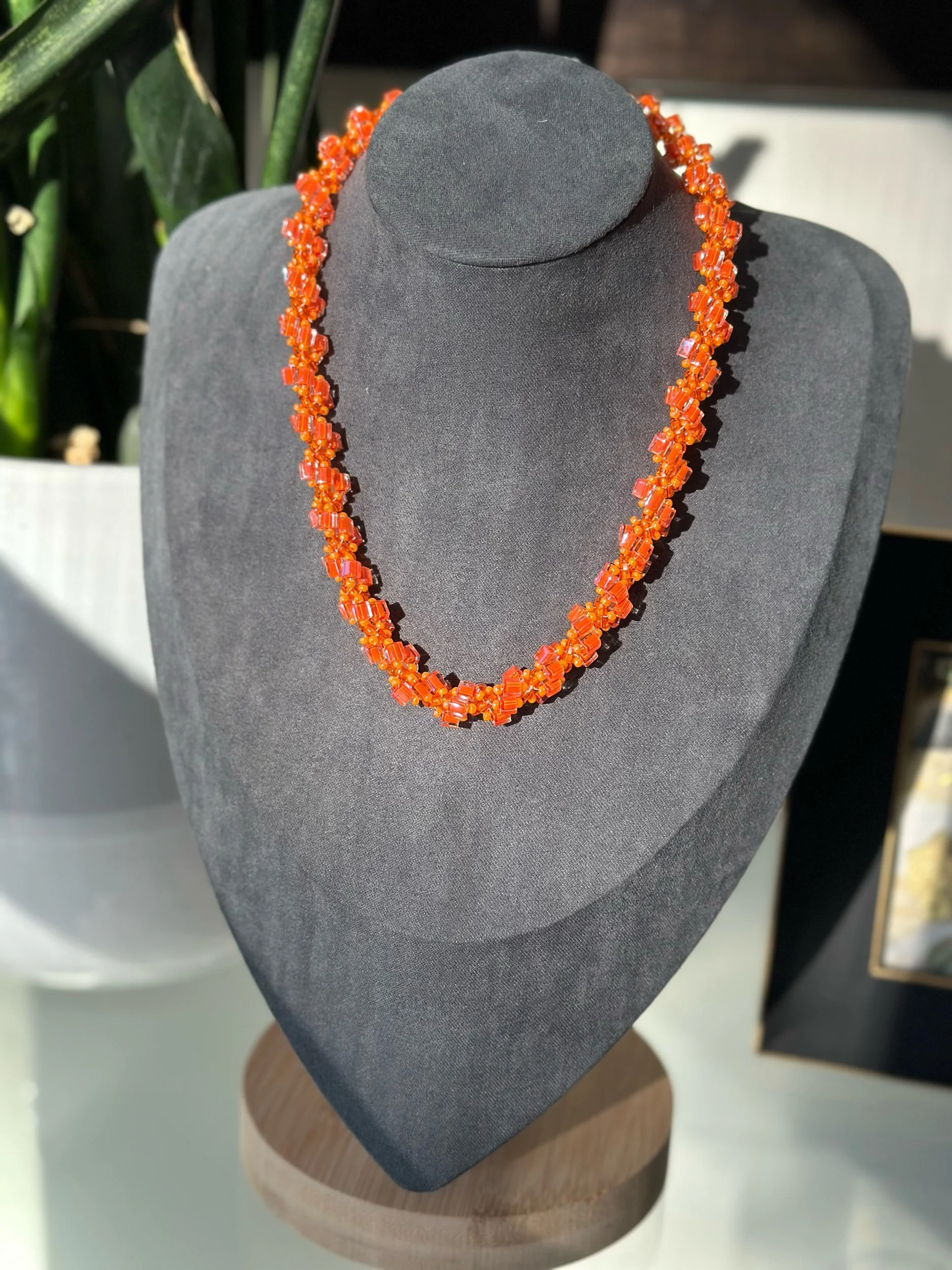 No. 013, Hand Beaded Rope Necklace