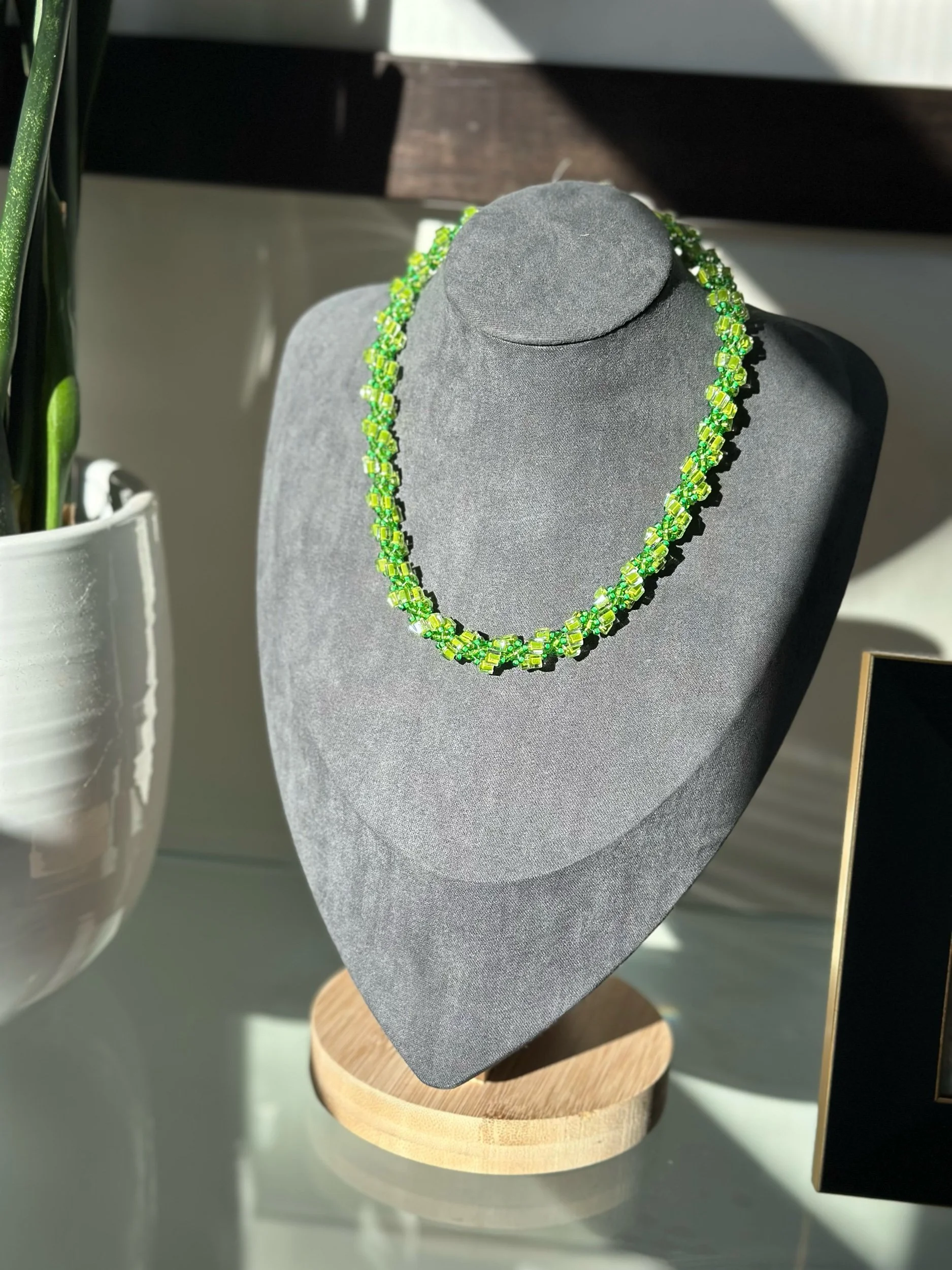 No. 014, Hand Beaded Rope Necklace