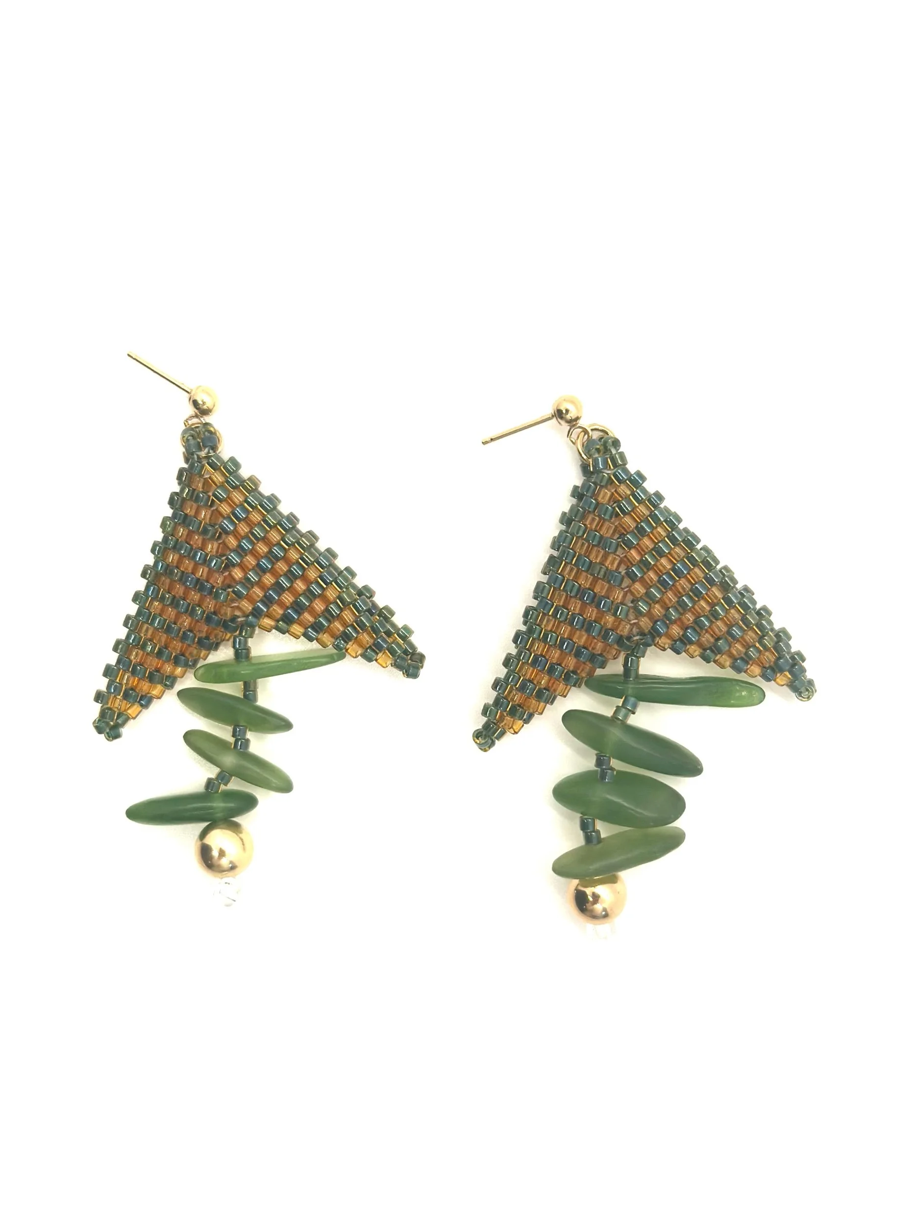 No. 007 Hand Beaded Earrings