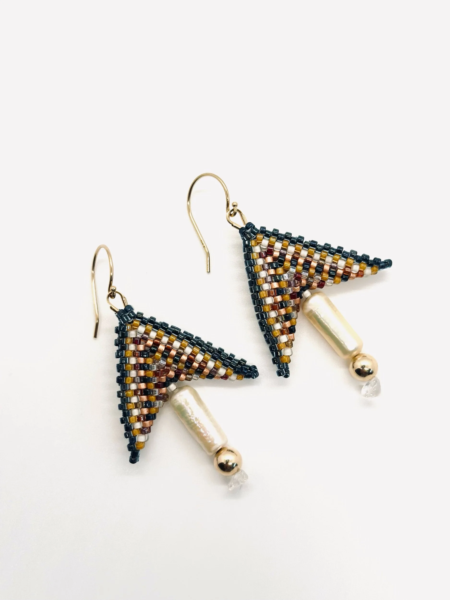 No. 008 Hand Beaded Earrings
