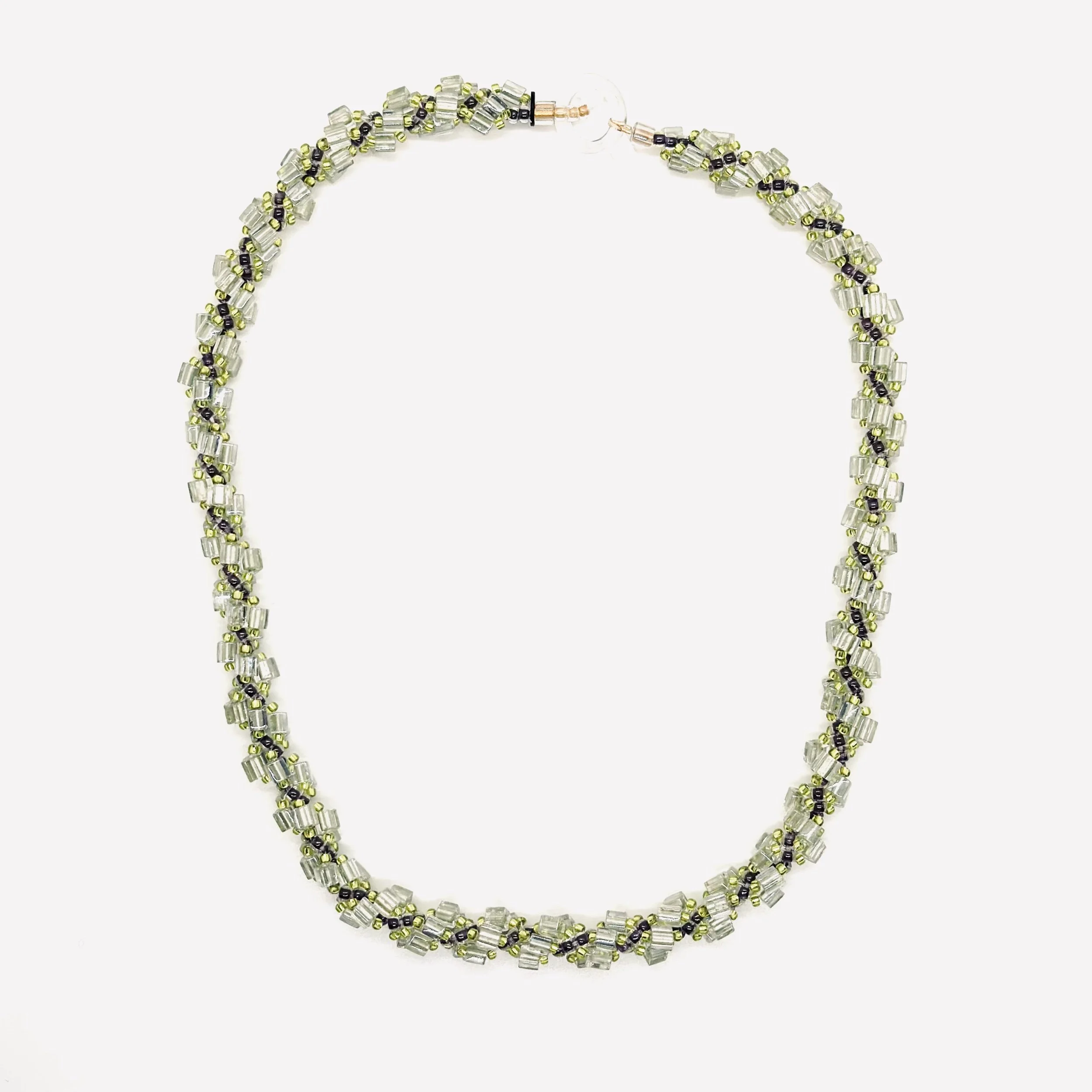No. 018, Hand Beaded Rope Necklace