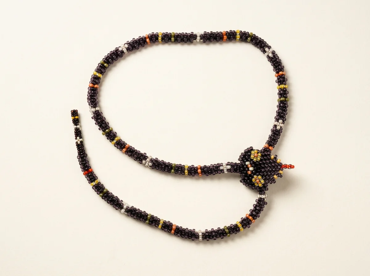 No. 007, Hand Beaded Snake Necklace