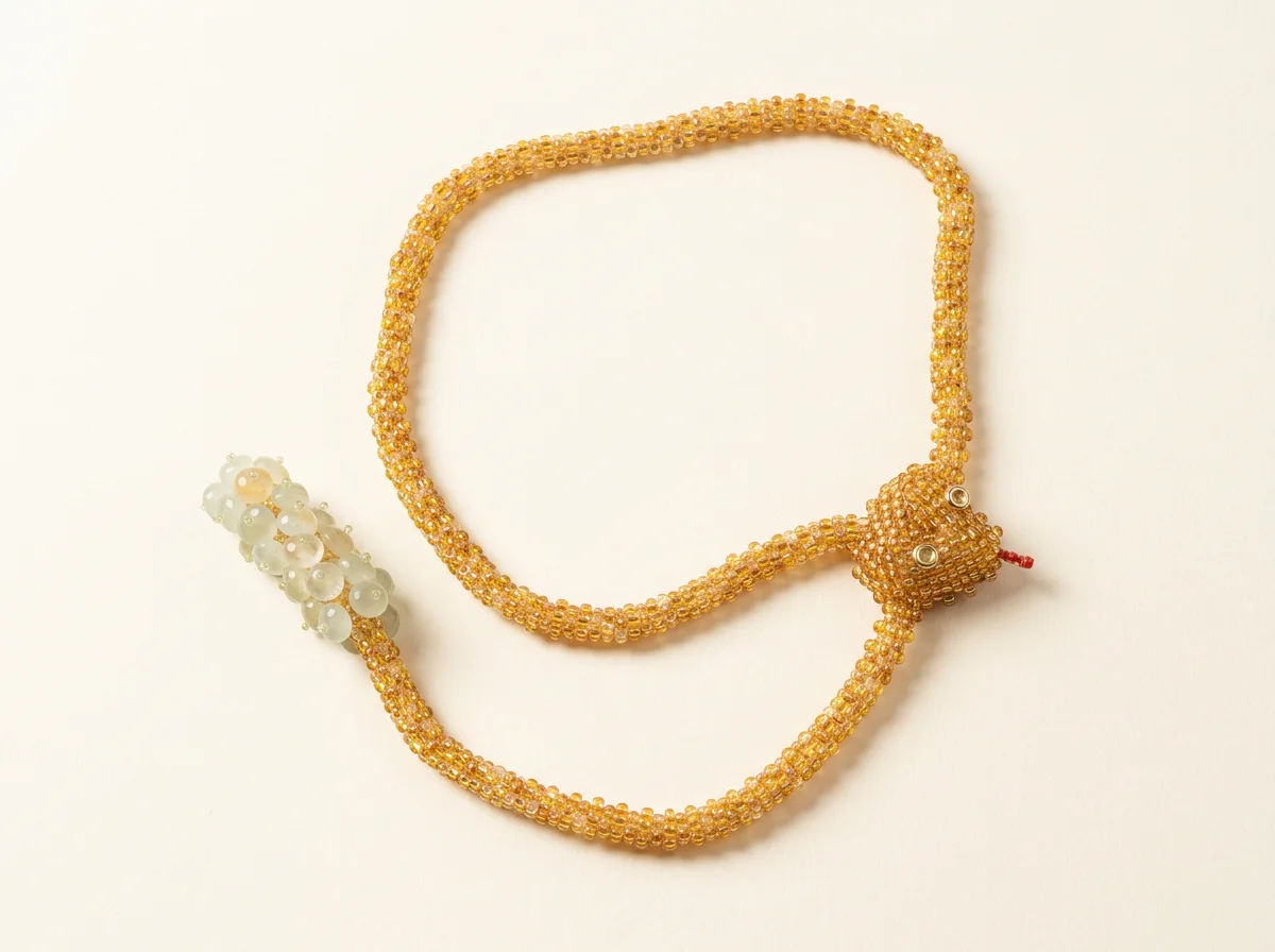 No. 006, Hand Beaded Snake Necklace